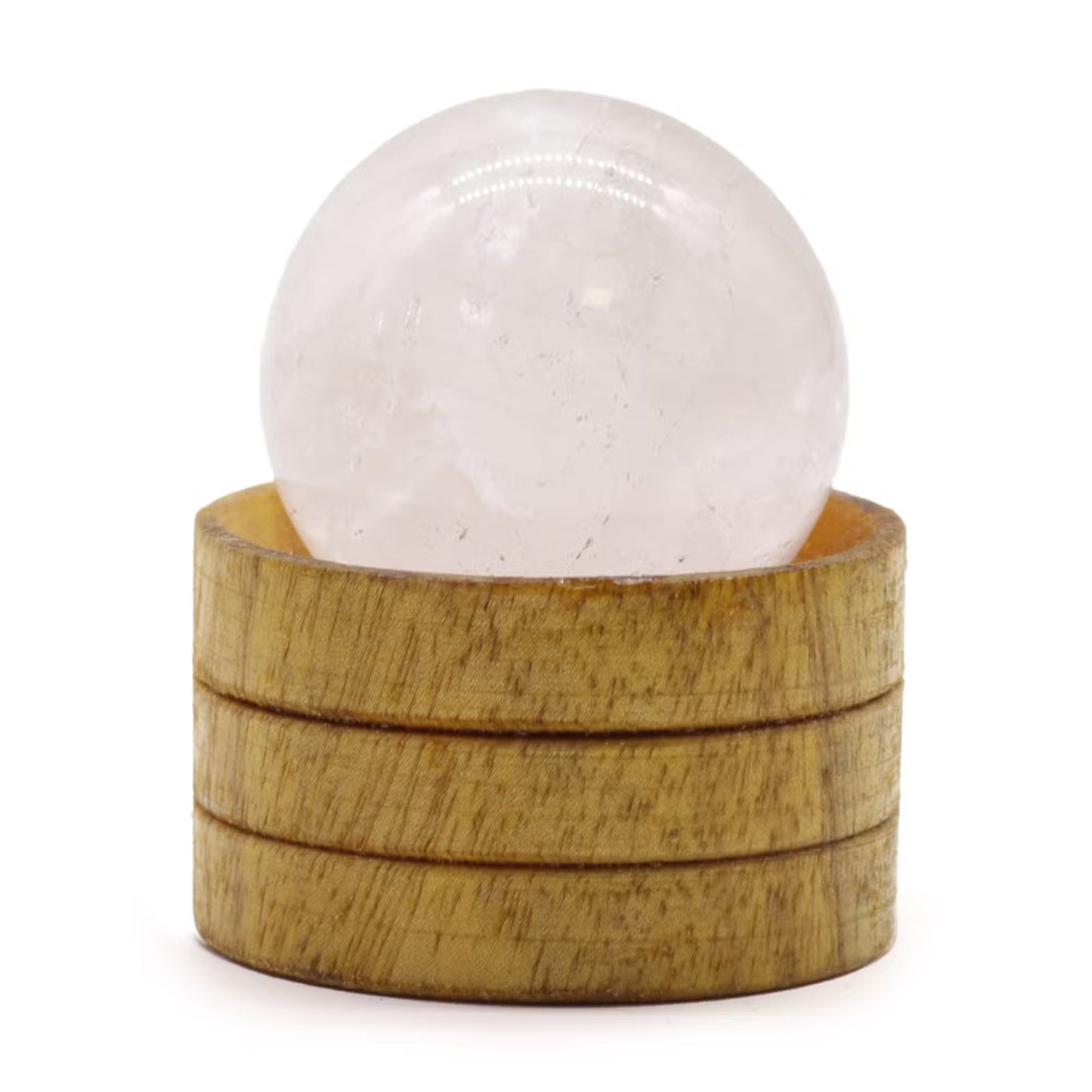 Gemstone Sphere — Clear Quartz with Stand