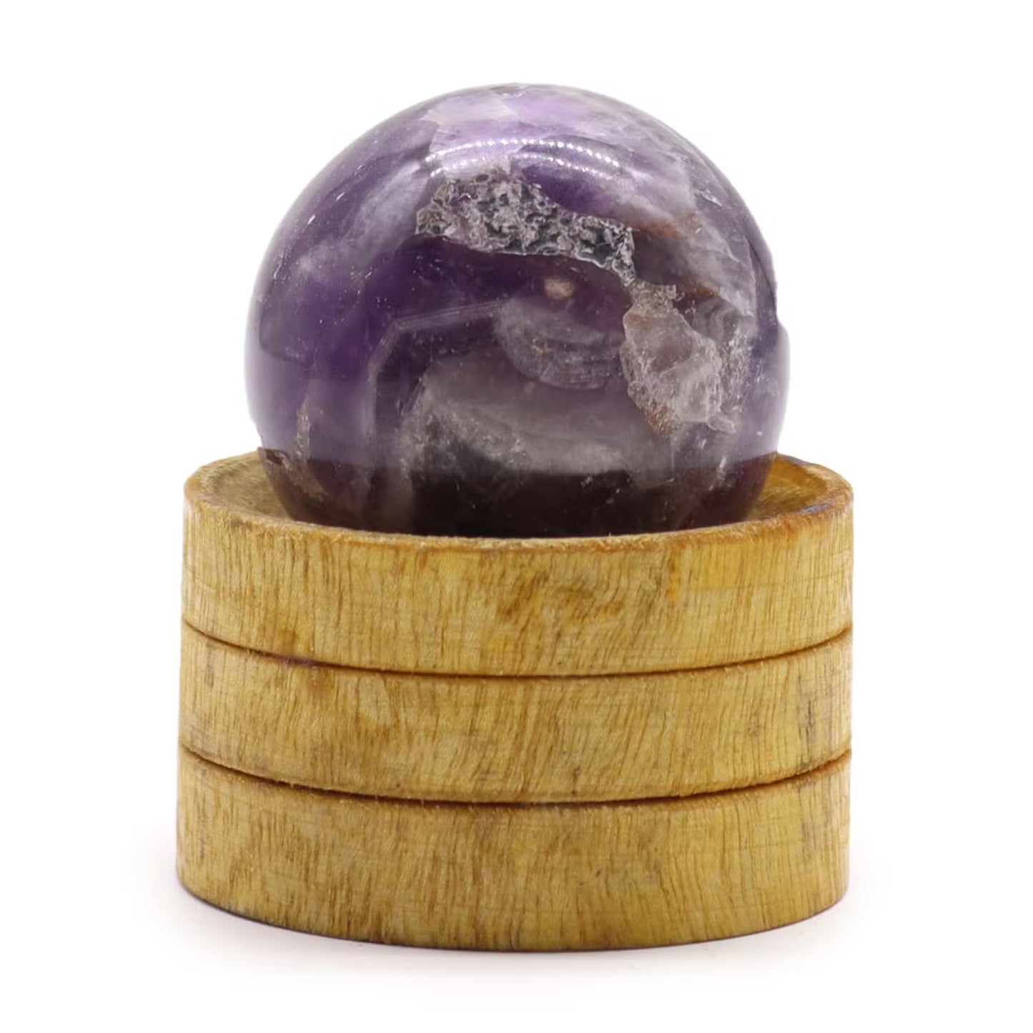 Gemstone Sphere — African Amethyst with Stand