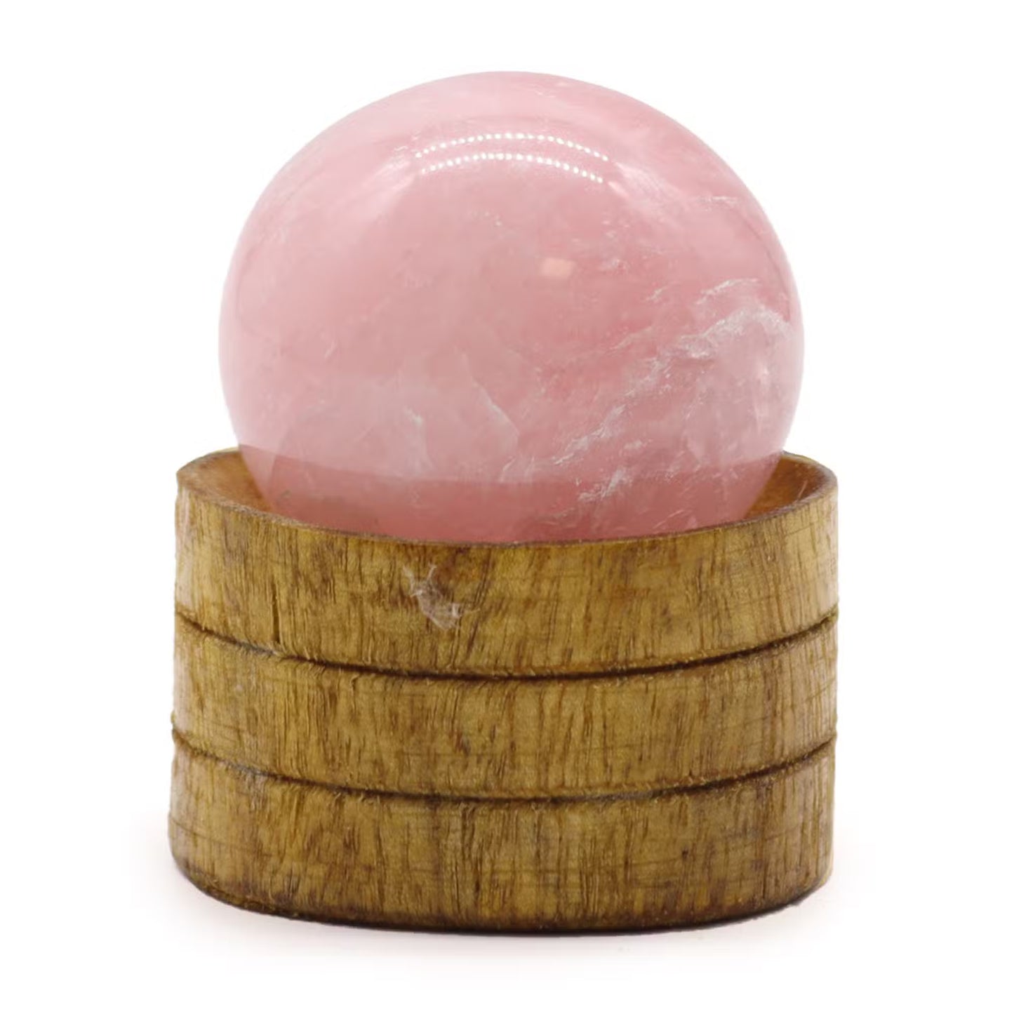 Gemstone Sphere — Rose Quartz with Stand